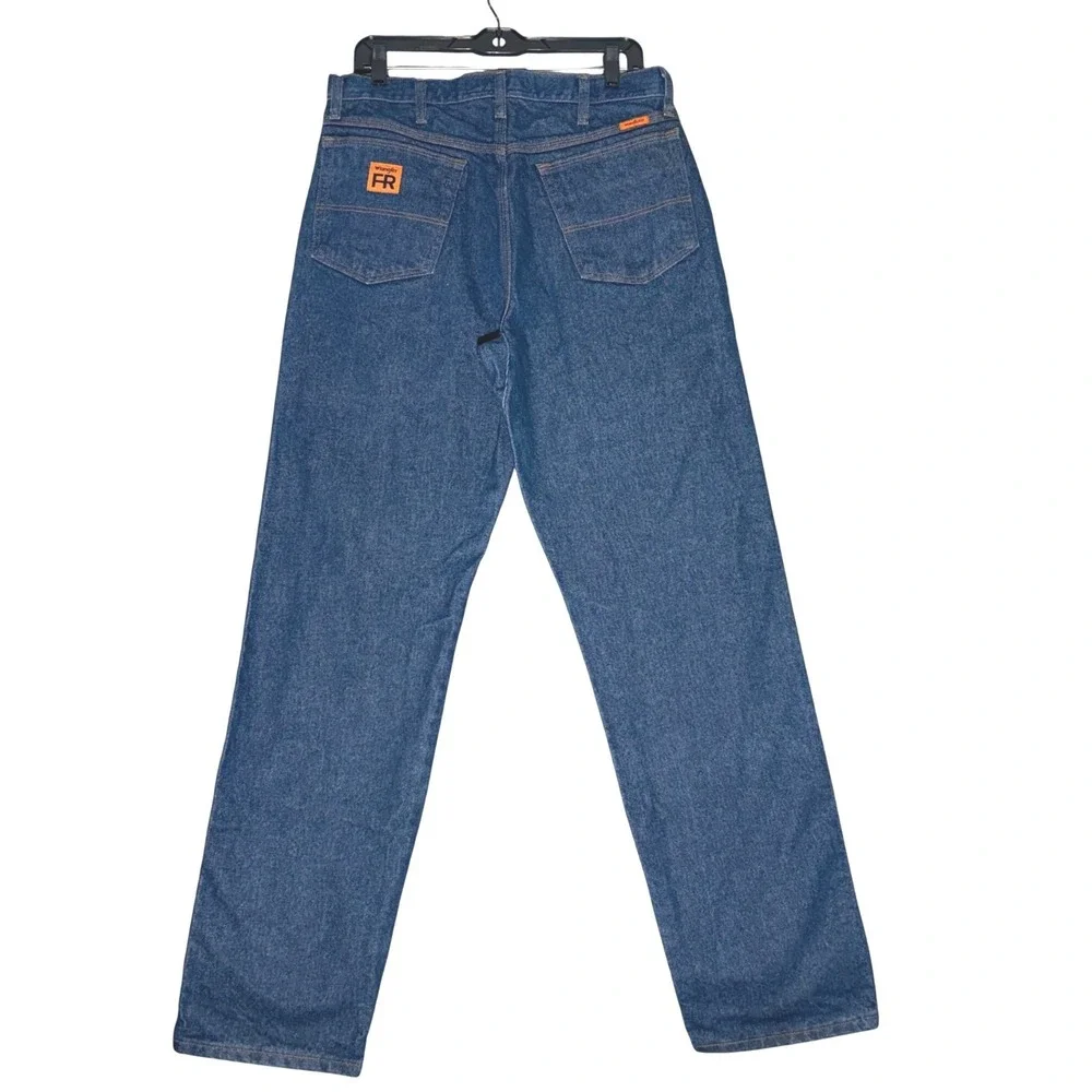 Wrangler Riggs Workwear FR Flame Resistant Jeans Blue Straight Leg 34x34 FR3W050